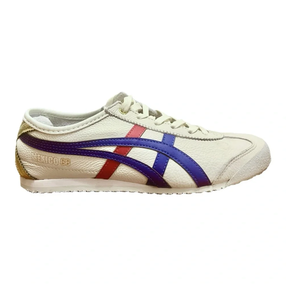AUTHENTIC Onitsuka Tiger MEXICO 66 2018 D507L-0152 White Blue Gold - Women's 7 - Picture 3 of 7